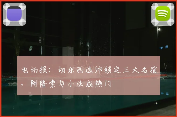 电讯报：切尔西选帅锁定三大名宿，阿隆索与小法成热门